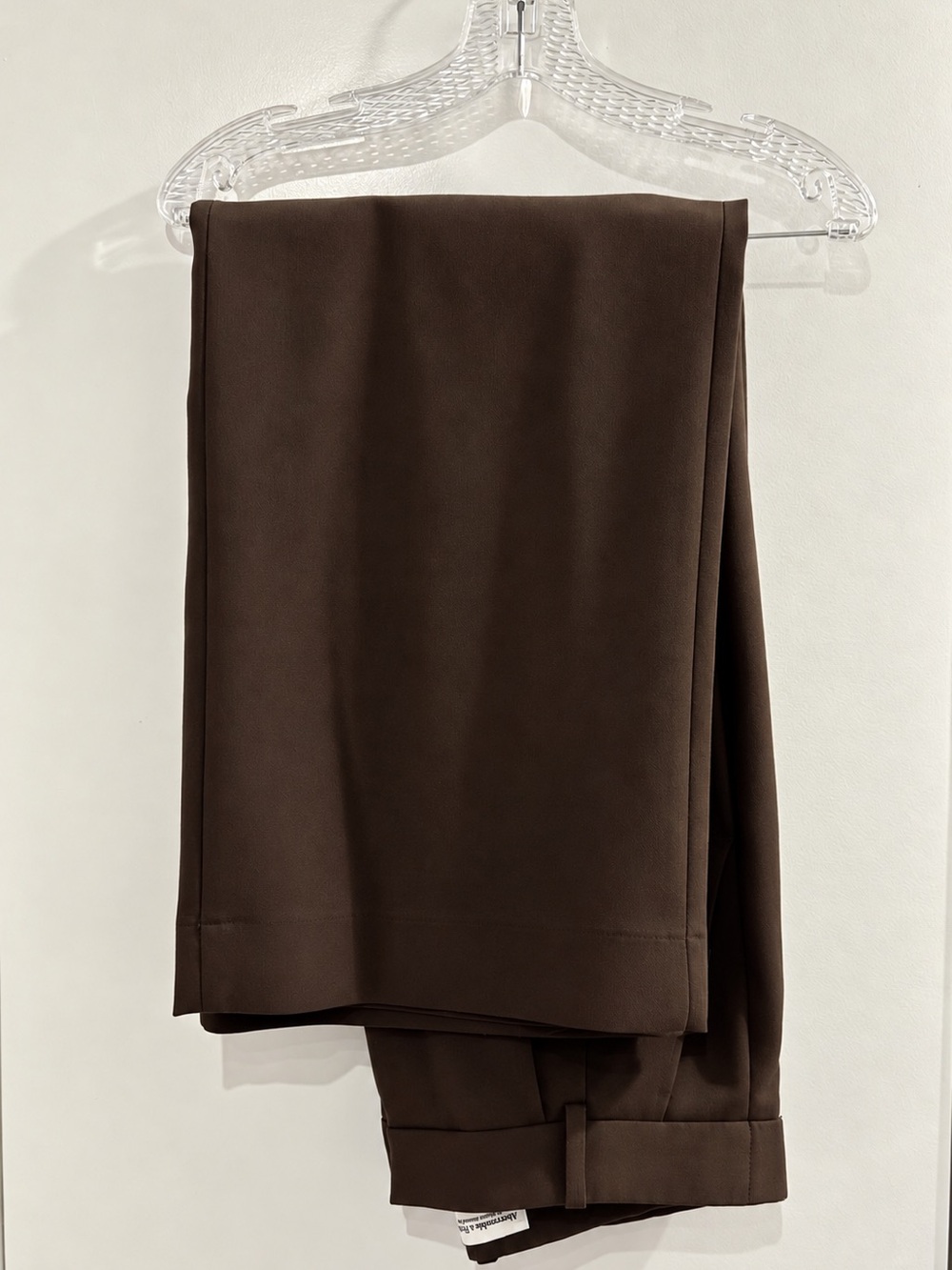 ABERCROMBIE Sloane Tailored Wide Leg Pant Dark Brown US 32 Like new - Picture 5 of 7